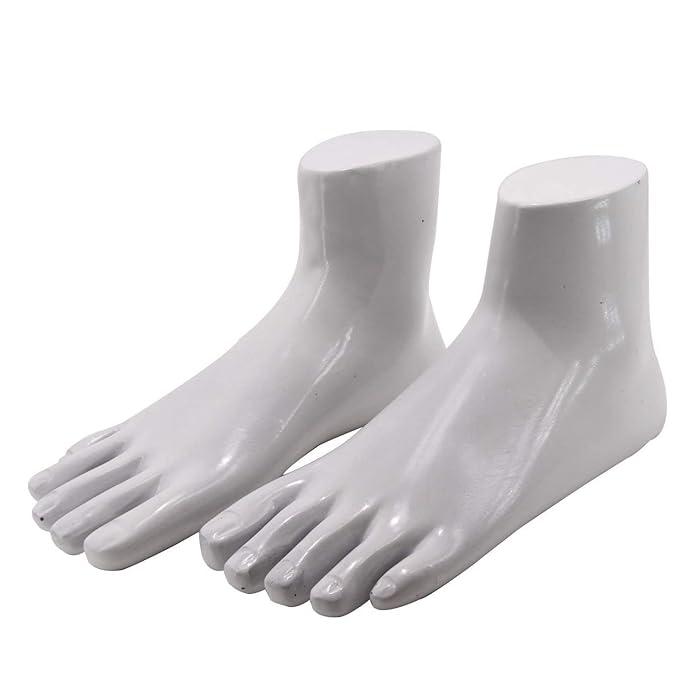 Johnson Tools Mannequin Anklet Display Foot Leg Pair for Jewellery, Payal, Shoes, Heels Display or Other Multipurpose Works (Without Heel)