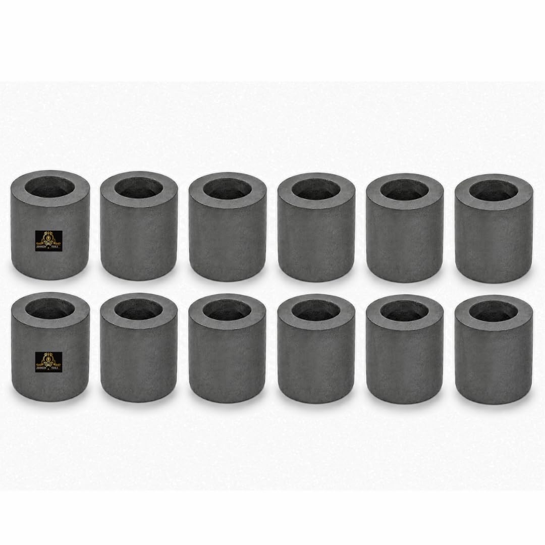 Johnson Tools 40x40mm Carbon Crucible for Casting, Melting, Refining Gold, Silver, Copper, Aluminium, Brass