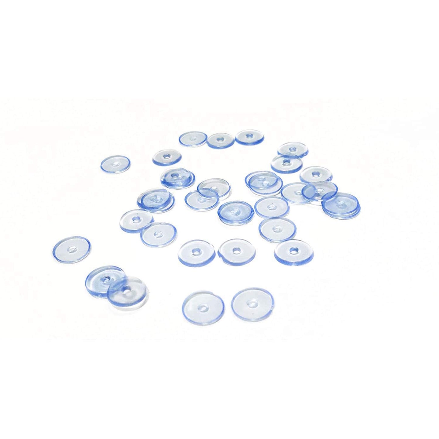 Johnson Tools Flat Bluish Silicone Ear Back Stoppers for Gold and Silver Ear rings (200pc)