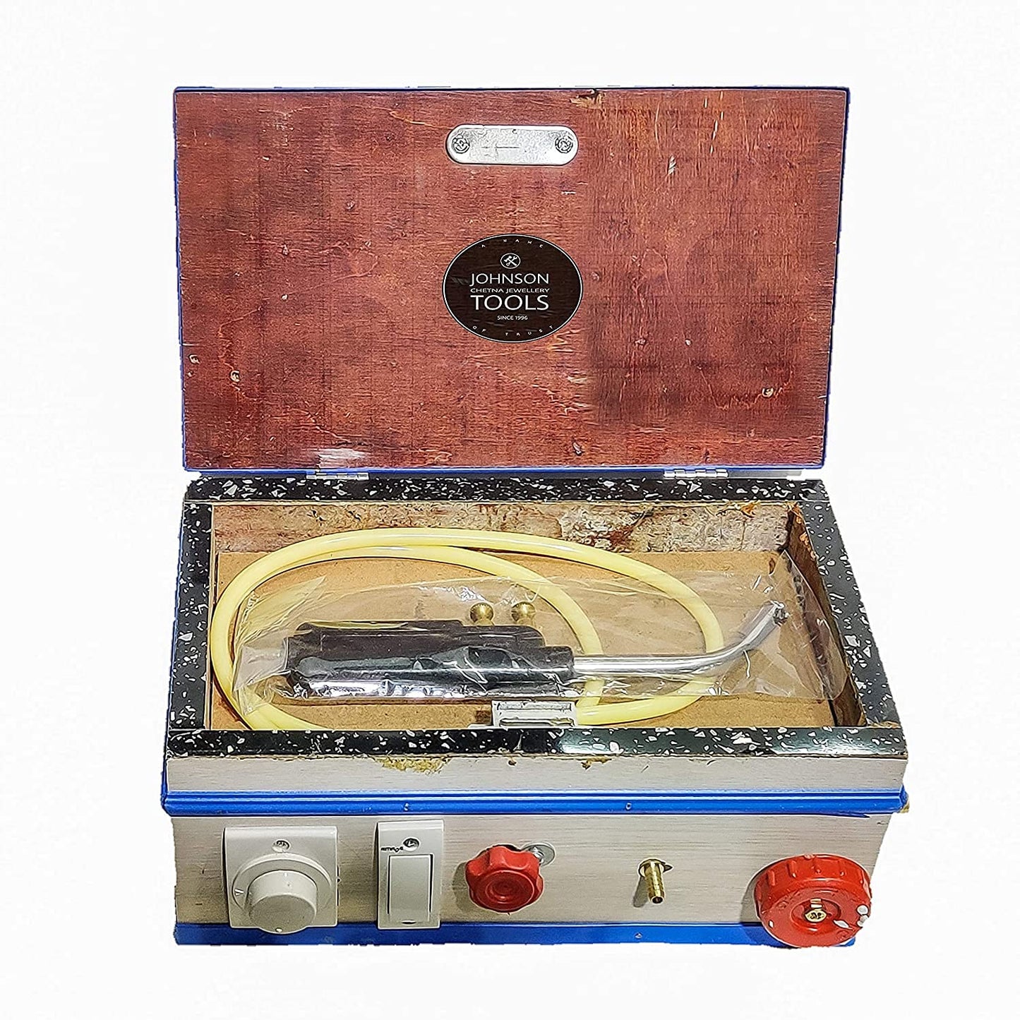 Johnson Tools Single Gas Gun Box/Gas Gun Single Line Box/Soldering Torch With Steel Nozzle For Gold and Silver Jewellery Metal Repair and Weld