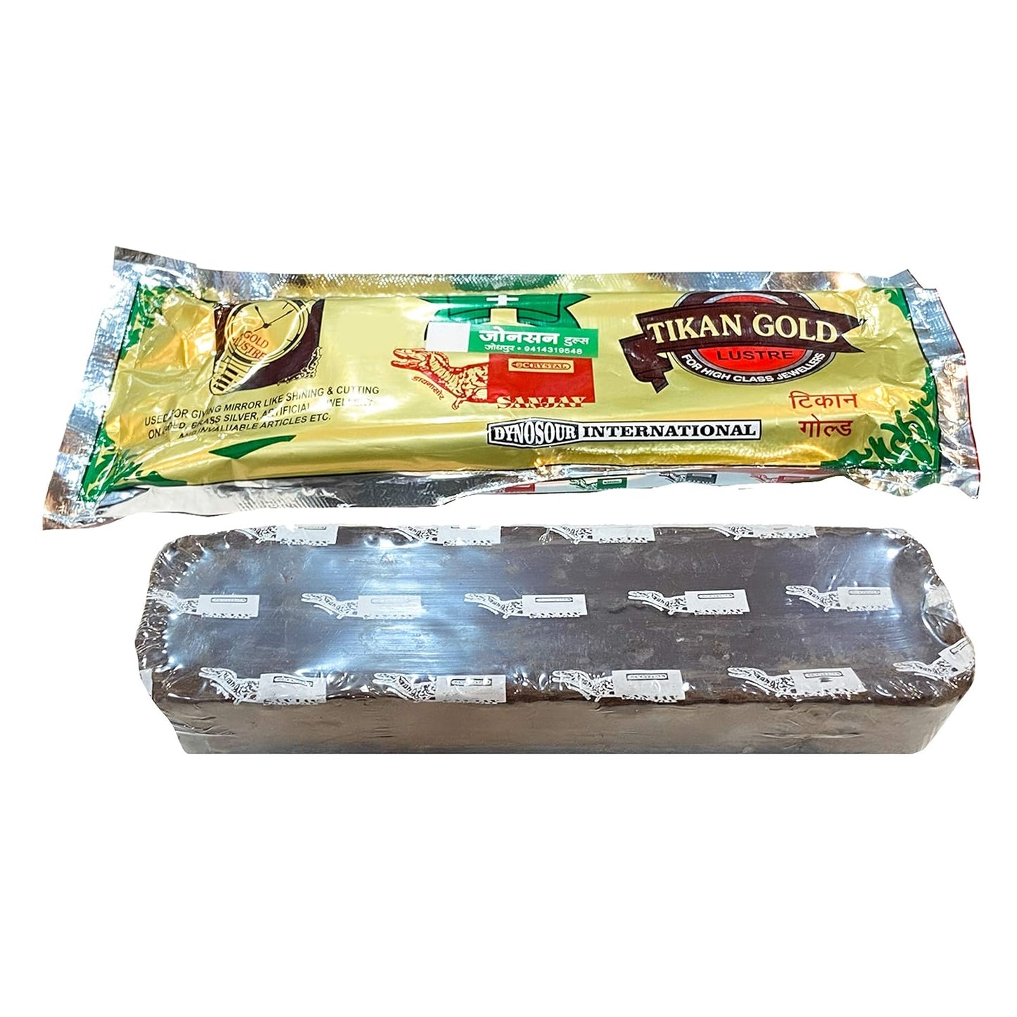 Johnson Tools Dynosour Metal Polishing Compound Lustre Bar for Polishing Cleaning Abrasive Finishing Stropping Buffing on Copper, Brass, Silver, Gold, Platinum