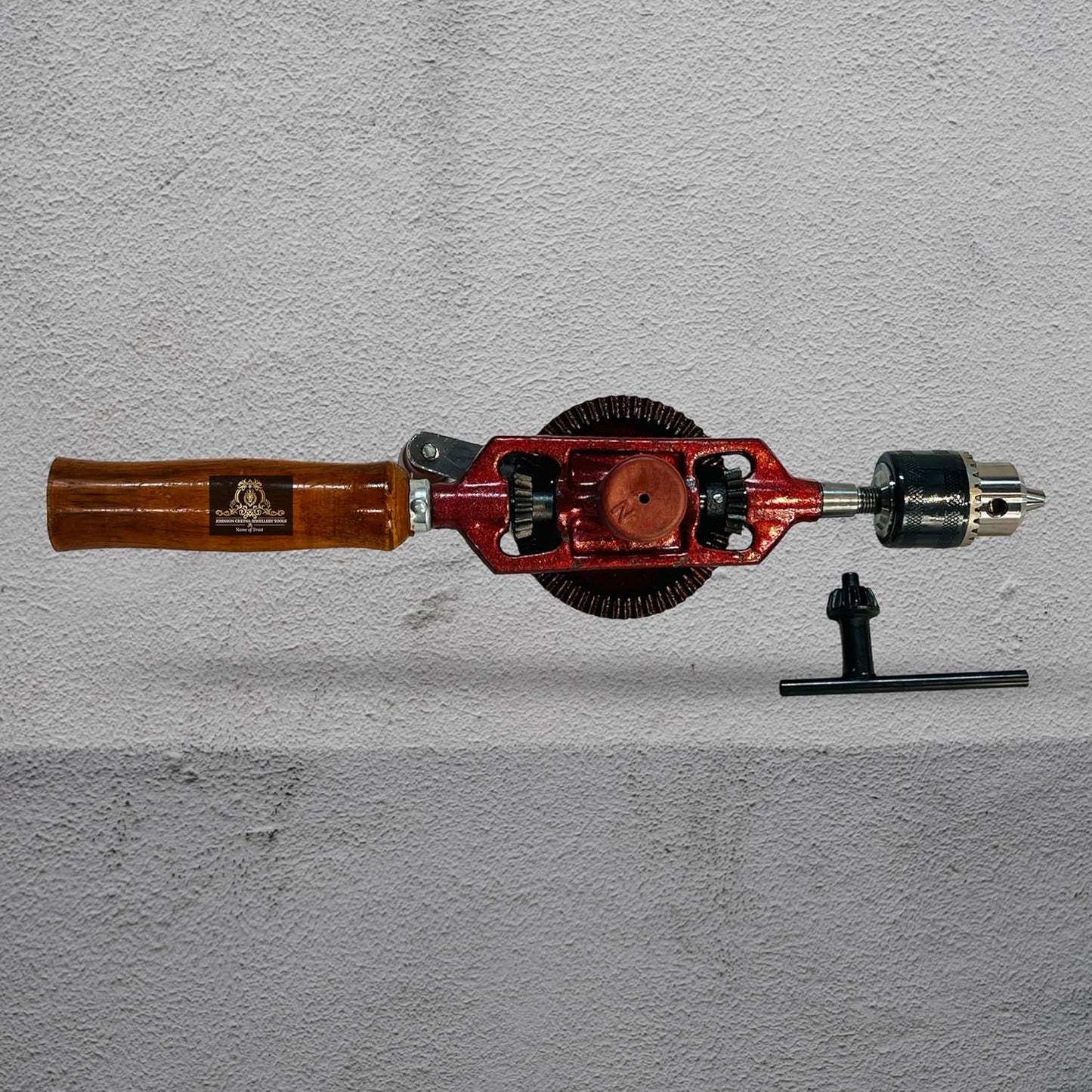 Johnson Tools Nahal 1/4'' Hand Drill Machine with Japanese Chuck Key Model (Color - Red and Black, Size - 6mm)