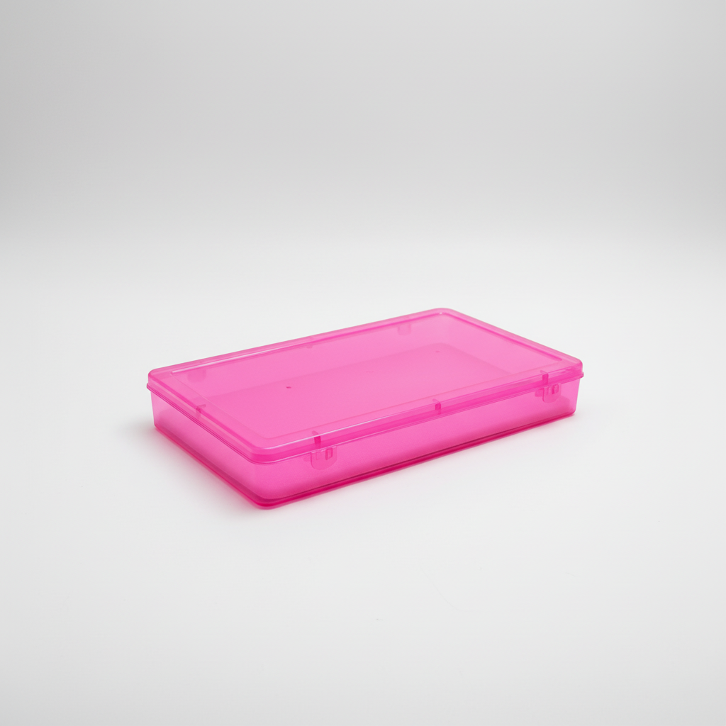 Johnson Tools Pink 100 Slots Ring Storage Plastic Box with Foam for Rings, Bichiya, Portable Jewellery Display & Organizer Box