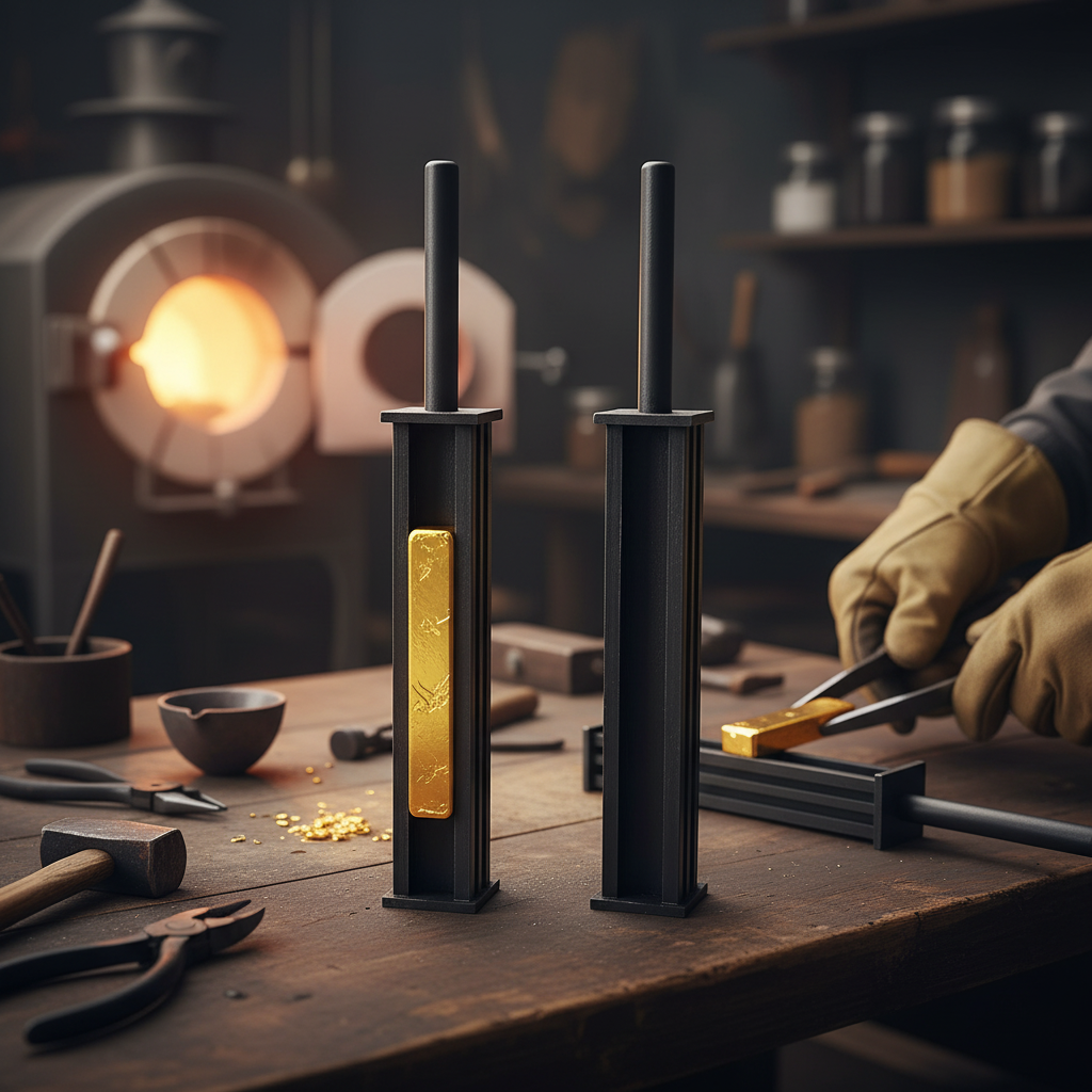 Johnson Tools 6" Square Wire Ingot Mold or Dhalni Pot Reja with 6 Slot sizes for Gold Silver Copper Aluminum Brass Melting, Casting and Refining Works