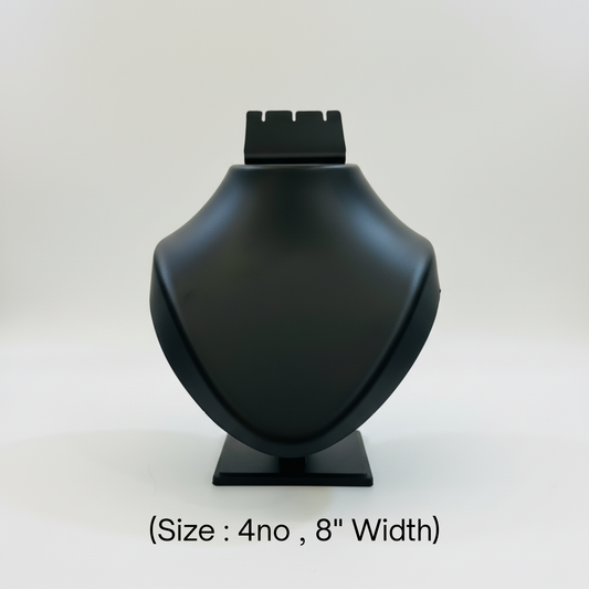 Johnson Tools Black Adjustable Fiber Necklace Display Stand (Size 4no, 8" width) for Gold, Silver, Diamond & Antique Necklaces Photography and Display Works (Copy)