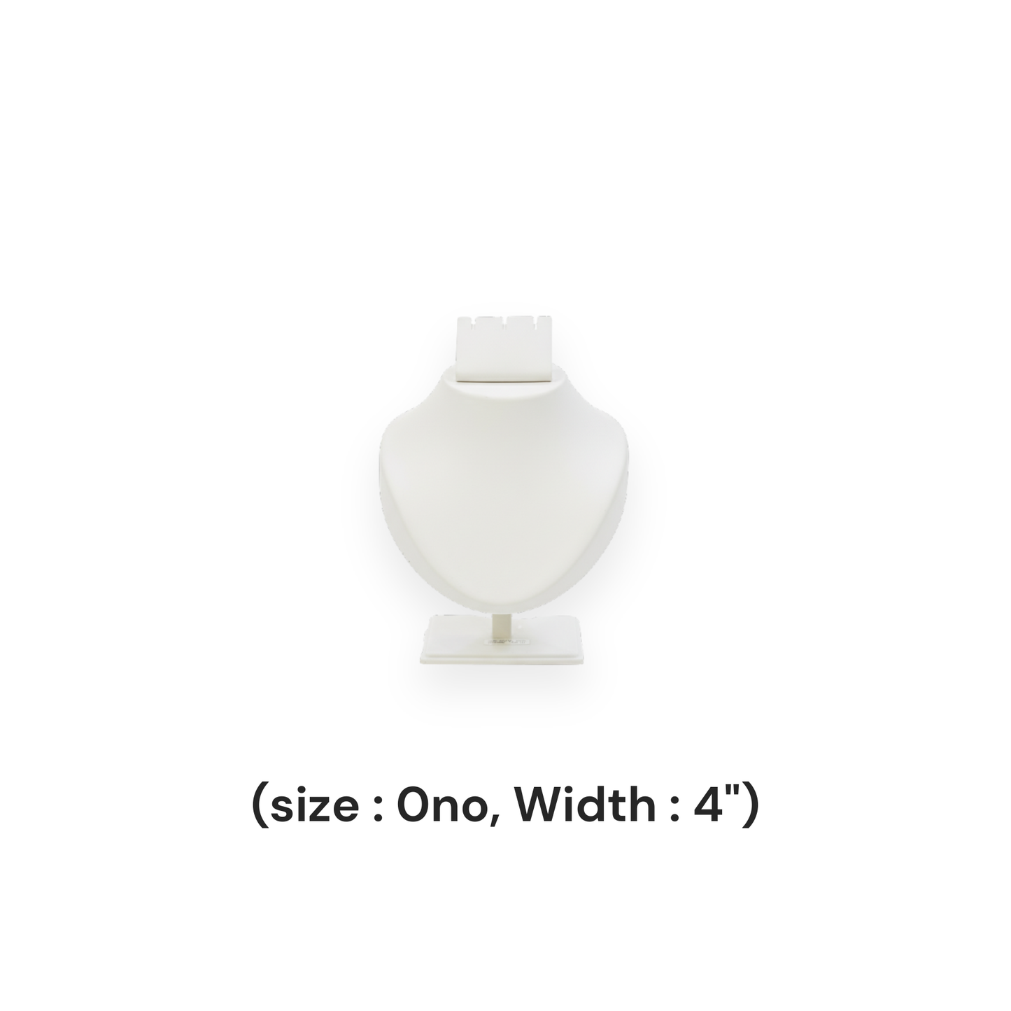 Johnson Tools White Adjustable Fiber Necklace Display Stand (Size 0, 4" width) for Gold, Silver, Diamond & Antique Necklaces Photography and Display Works