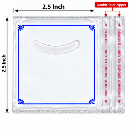 Johnson Tools I3P White PVC Jewellery Packing Card with double  Stick Zipper for Gold and Silver Locket/Pendant  Packing (2.5x2.5 Inch)