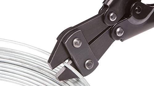 Johnson Tools Mini Bolt Cutter 8'' Heavy Duty Wire, Cable, Stripper Cutter Plier Crimper Shear Cutting Stripping Tool Pocket Size Black and Red