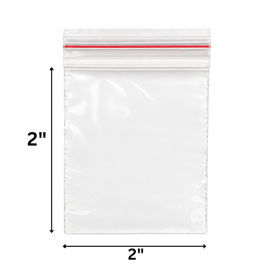 Johnson Tools Nifty 51+ Micron Transparent Zip Lock Bags 2x2 Inch Pack of 300 Reusable Plastic Storage Pouches for Beads Jewellery Parts and Small Items
