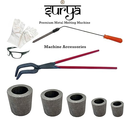 Johnson Tools Iron Surya 1Kg Melting Furnace - Furnace for Gold and Silver Jewelry | Ivory Grey Color - Premium Melting Machine (1 kg Melting Furnace)