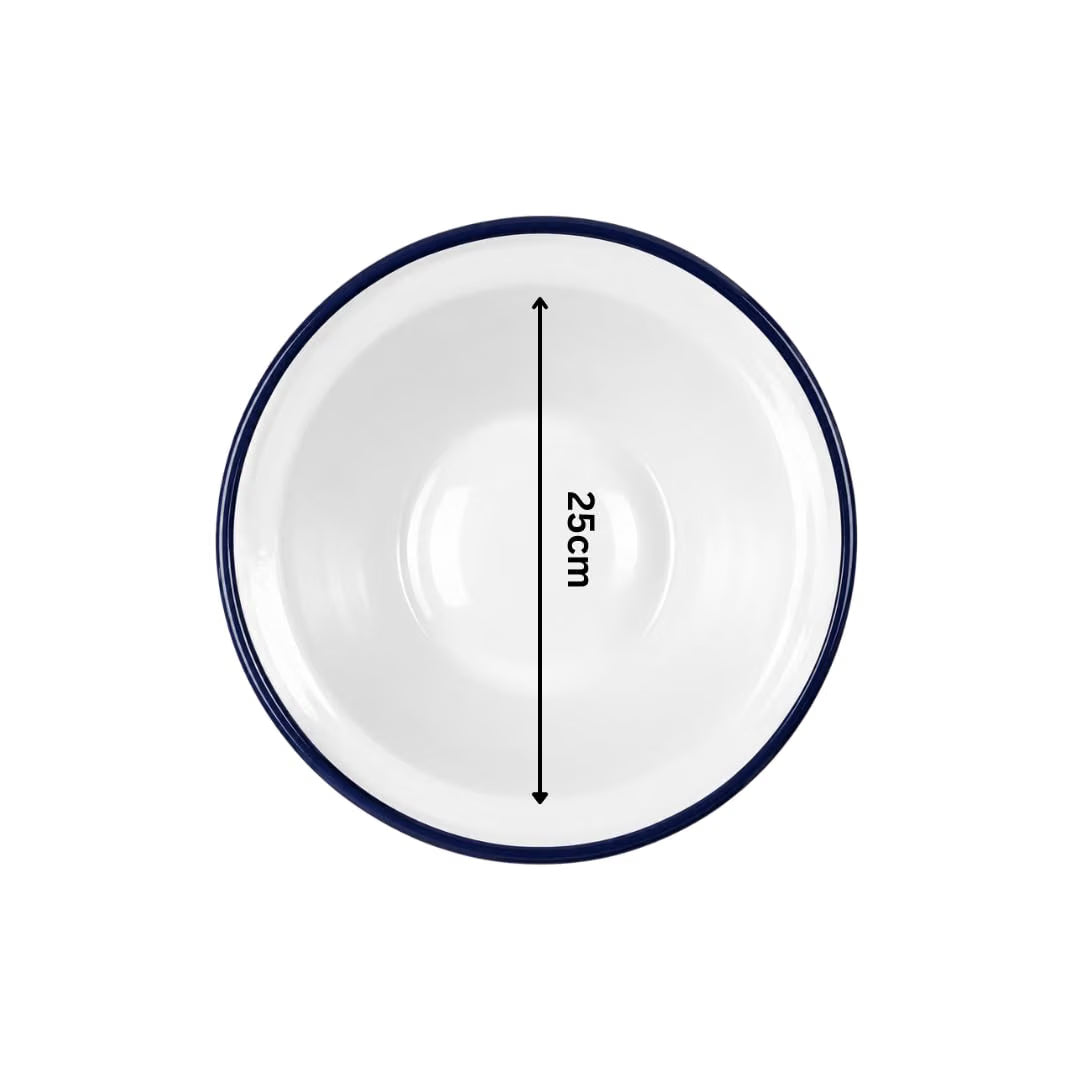 Johnson Tools 25No Enamel Bowl Set - Tam Chini Pyala for Jewellery, Surgical & Kitchen Works - 2L Capacity