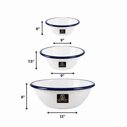 Johnson Tools Set of Enamel Bowl/Tam-chini Pyala For Gold and Silver Jewellery Works, Surgical Works and Other Dynamic Works - 3 pcs