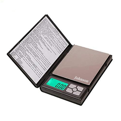 Johnson Tools Notebook Jewellery Weighing Scale-600Gmx10Mg(0.01G) Digital Weight Measuring Machine For Gold&Silver. Pocket Notebook Scale For Homes,Kitchens,Labs&Professional Uses. Pan Size (9Cmx12Cm)