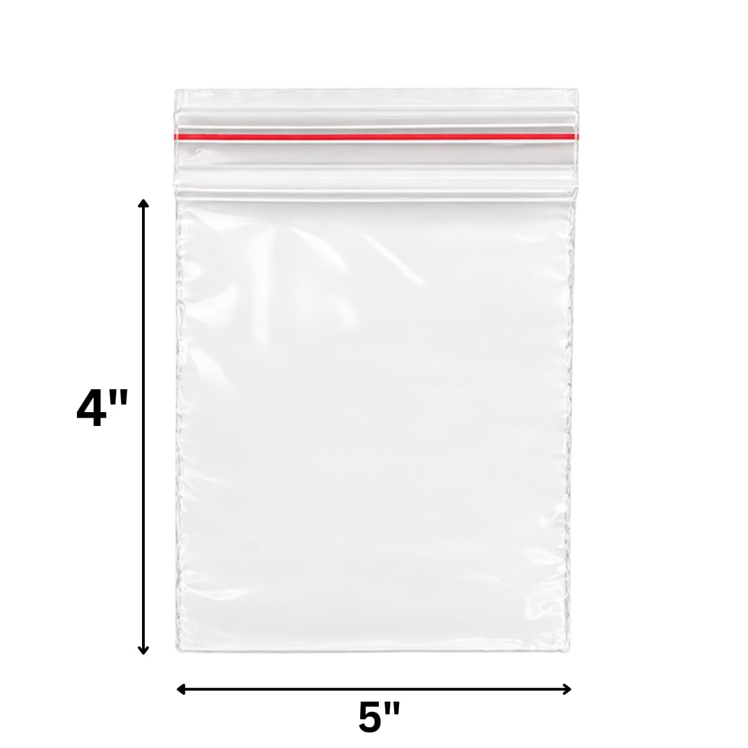 Johnson Tools Nifty 51+ Micron Transparent Zip Lock Bags 4x5 Inch Pack of 300 Reusable Plastic Storage Pouches for Beads Jewellery Parts and Small Items