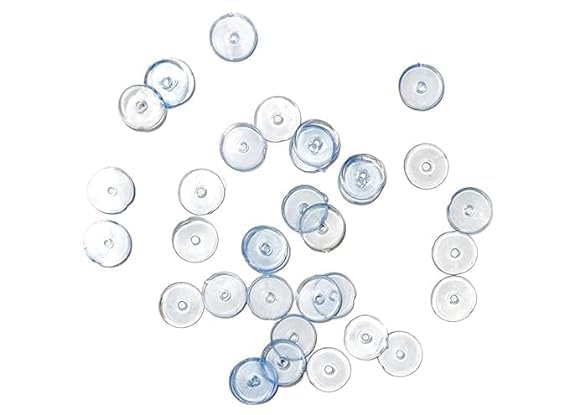 Johnson Tools Flat Clear Plastic Ear Back Stoppers/Push Buttons/Findings Stud Earring Plugs for Gold and Silver Earrings