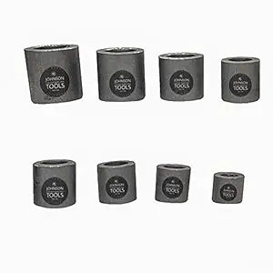 Johnson Tools Set of Graphite Carbon Crucible for Casting, Melting, Refining Gold, Silver, Copper, Aluminium, Brass, LED, Scrap, Jewellery