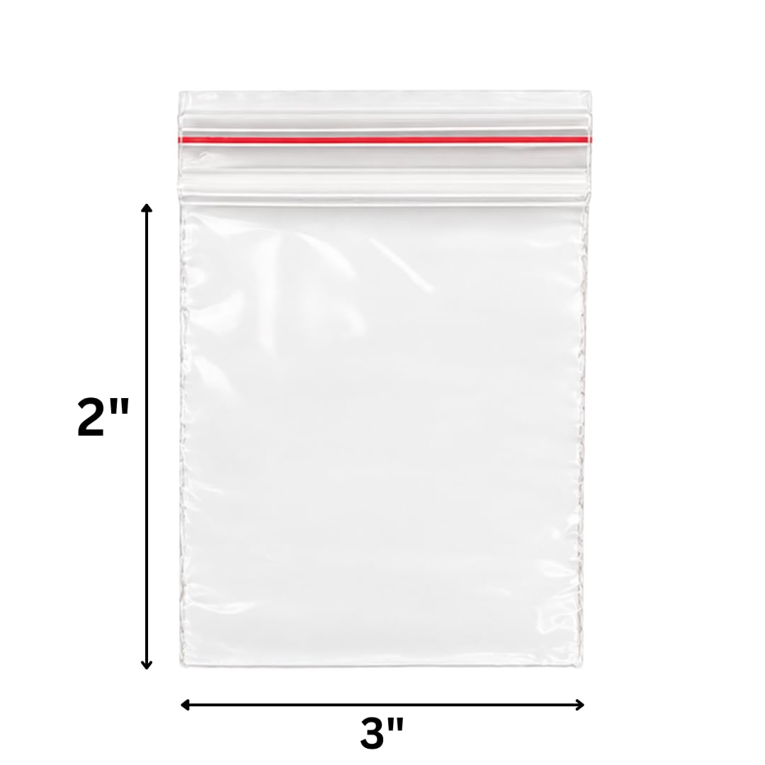 Johnson Tools Nifty 51+ Micron Transparent Zip Lock Bags 2x3 Inch Pack of 300 Reusable Plastic Storage Pouches for Beads Jewellery Parts and Small Items