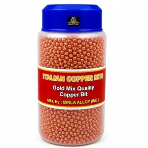 Johnson Tools Imported Quality Shiny Pure Round Italian Copper Small Balls/bolls (Gold Mix Quality 500 Gram)