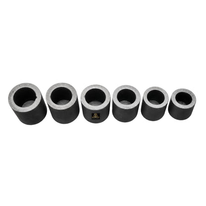 Johnson Tools Set of Graphite Carbon Crucible for Casting, Melting, Refining Gold, Silver, Copper, Aluminium, Brass, LED, Scrap, Jewellery (Color: Grey, Pack of 6), Metal