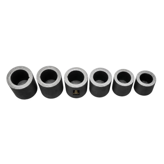 Johnson Tools Set of Graphite Carbon Crucible for Casting, Melting, Refining Gold, Silver, Copper, Aluminium, Brass, LED, Scrap, Jewellery (Color: Grey, Pack of 6), Metal