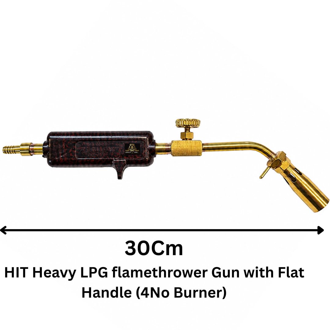 Johnson Tools HIT 30Cm Heavy LPG flamethrower Gun with 4No Burner