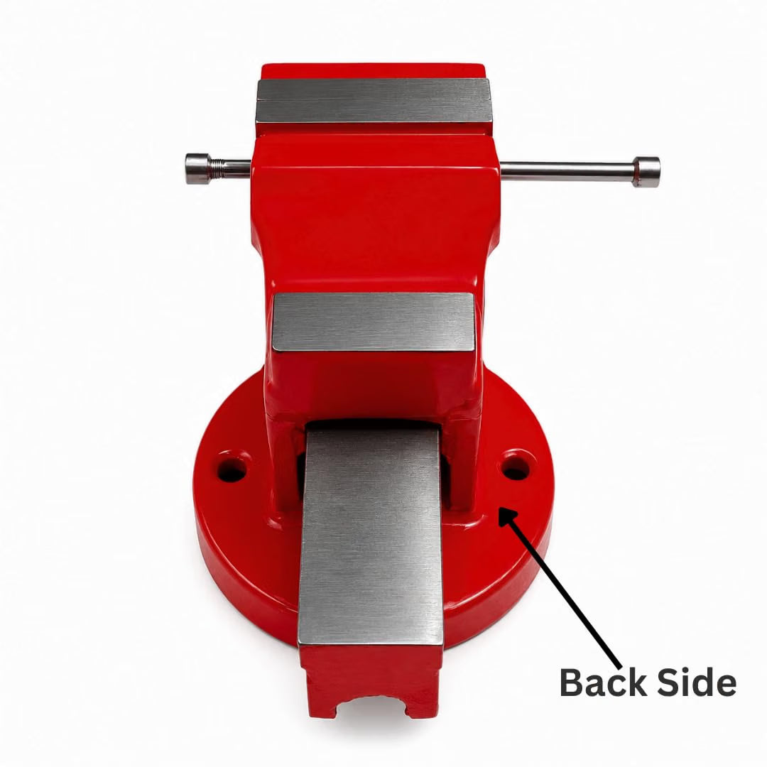 Johnson Tools Bench Vise or Drill Vise of Heavy Structure Cast Iron Fixed Base (0 No(190mm)) Red