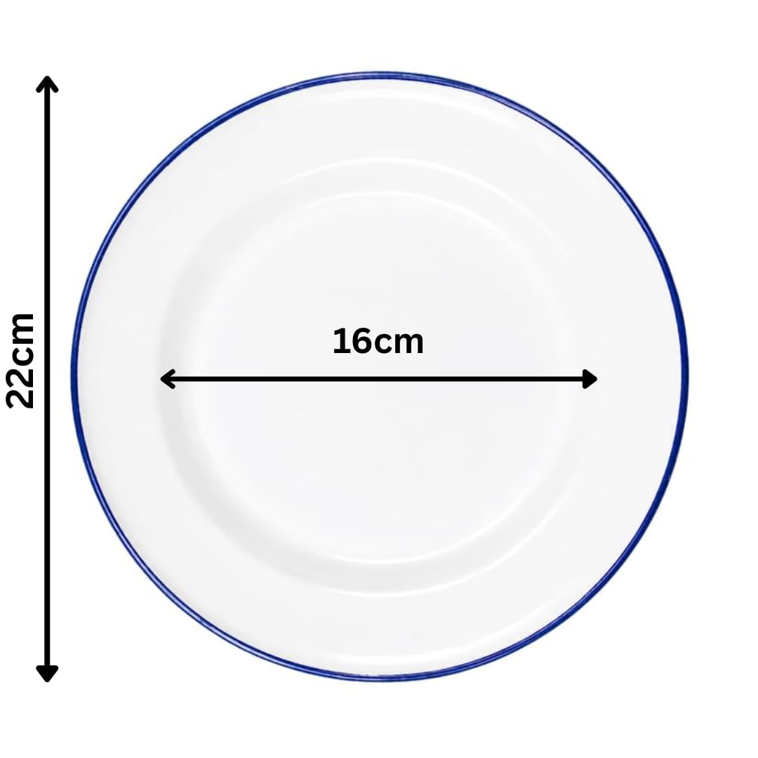 Johnson Tools Enamel Plate – Heat Resistant Enamelware Plate for Food Serving Mixing, Gold Silver Jewellery, Surgical and Laboratory Works Use