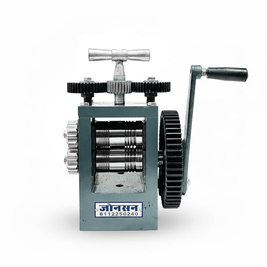 Johnson Tools 3" Hand Operated Wire and Sheet Rolling Mill Machine for Gold and Silver Jewellery Making Works