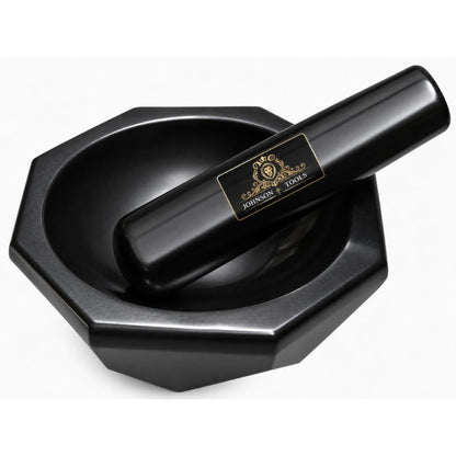 Johnson Tools Natural Black Agate Mortar and Pestle (4 Inch) – Kala Hakeek Meena Kharal for Jewellery Enamel, Ayurvedic, herbs or Lab Grinding