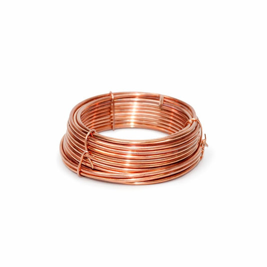 Johnson Tools Pure Shiny Bare Copper Wire of 14 Gauge (2.30 mm) for Jewellery Making, Beading Wire, Craft Work, Earthing, Flower Making, Hobby Crafts and School Crafts Project (5.15 meters approx)