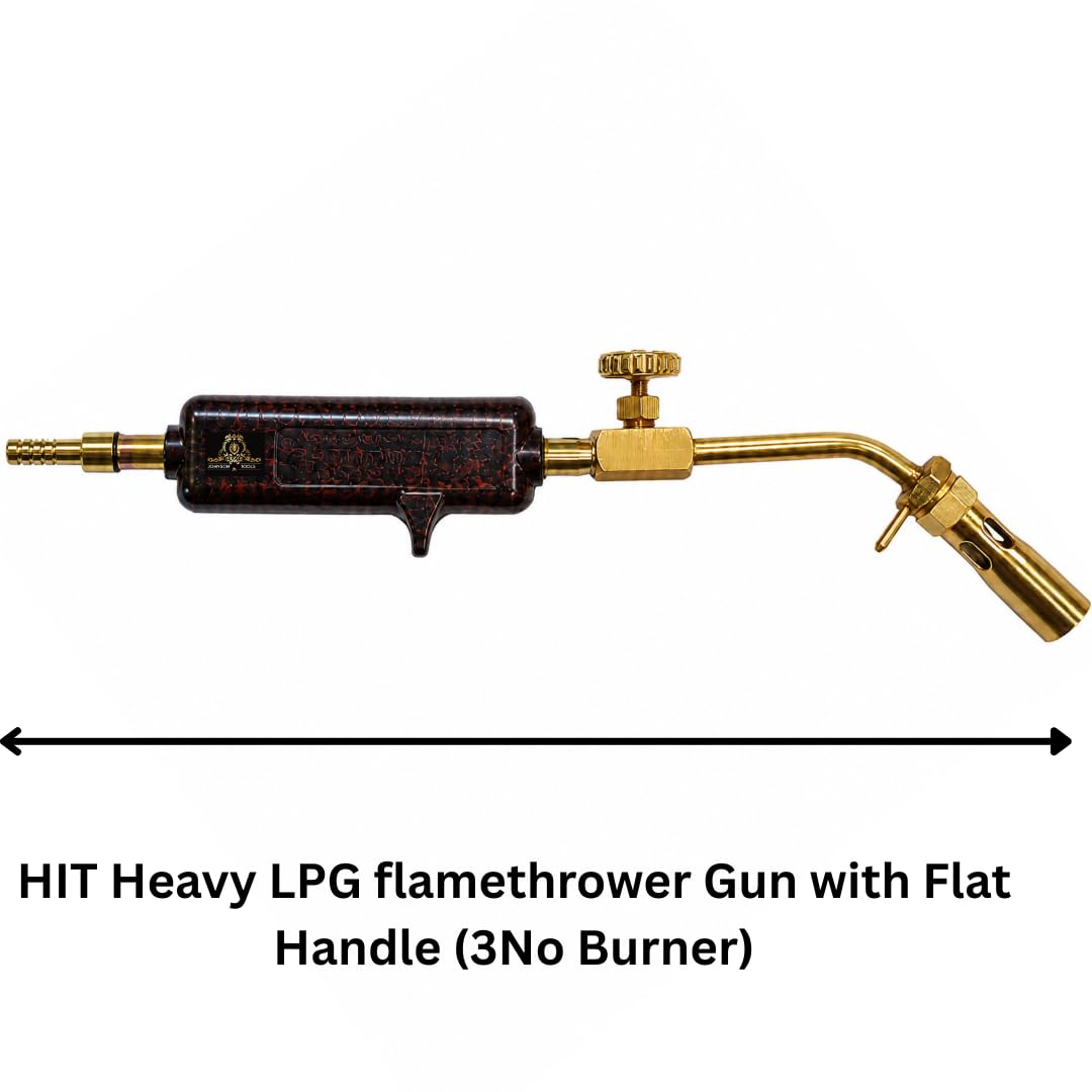 Johnson Tools HIT 30Cm Heavy LPG flamethrower Gun with 3no Burner