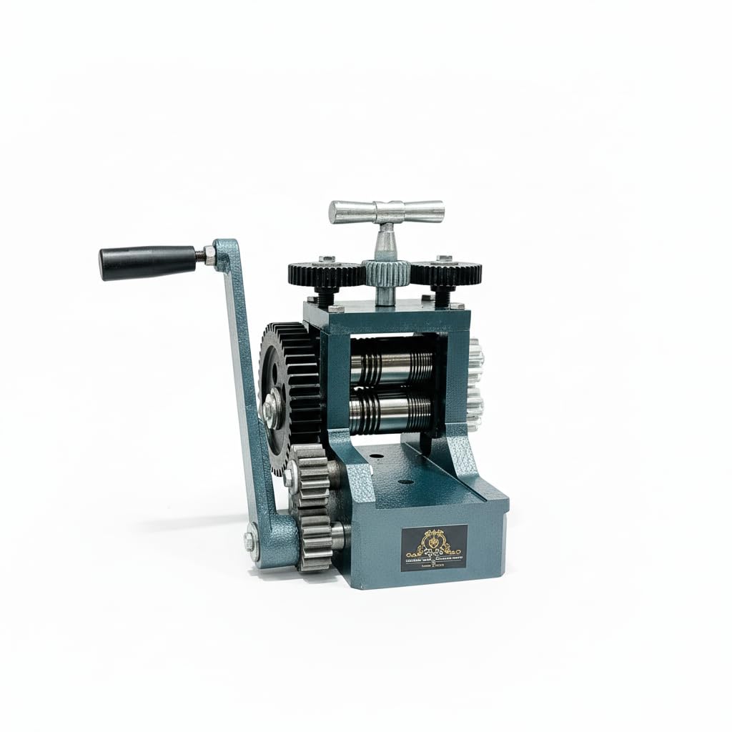 Johnson Tools 3" Hand Operated Wire and Sheet Rolling Mill Machine for Gold and Silver Jewellery Making Works