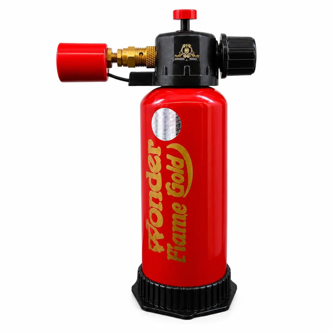 Johnson Tools Wonder Refillable Butane Torch with Adjustable Flame, Piezo Ignition Used as Gold and Silver Soldering, Brazing, Culinary Torch (Gas Not Included)