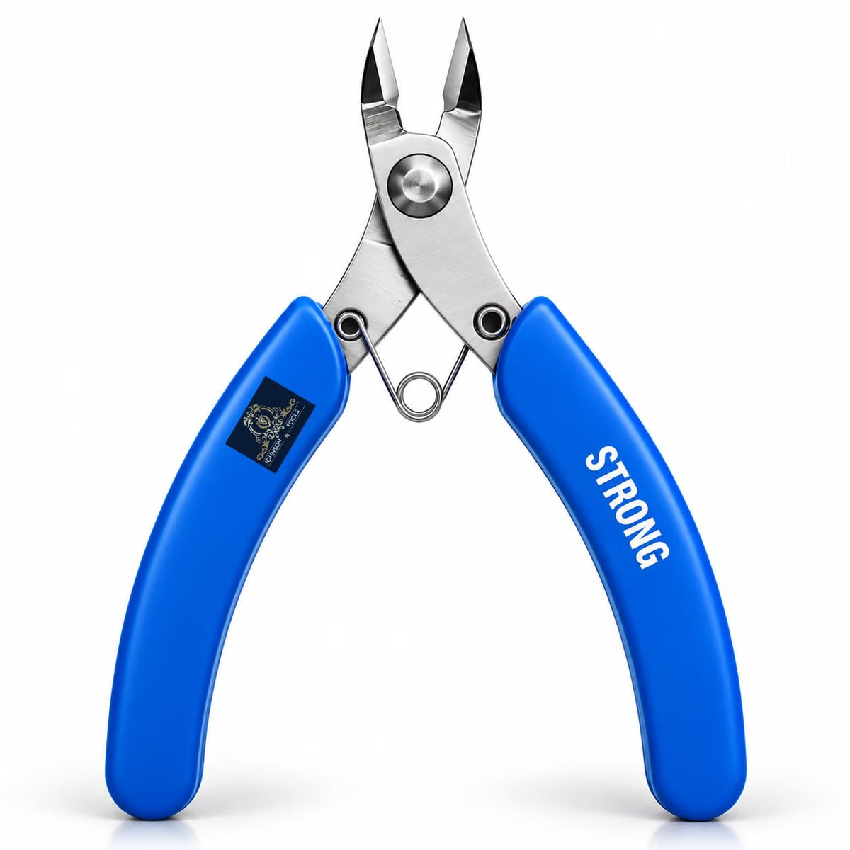 Johnson Tools Original Strong Stainless Steel Diagonal Cutter, Nipper, Plier (blue handle, Size-110mm)