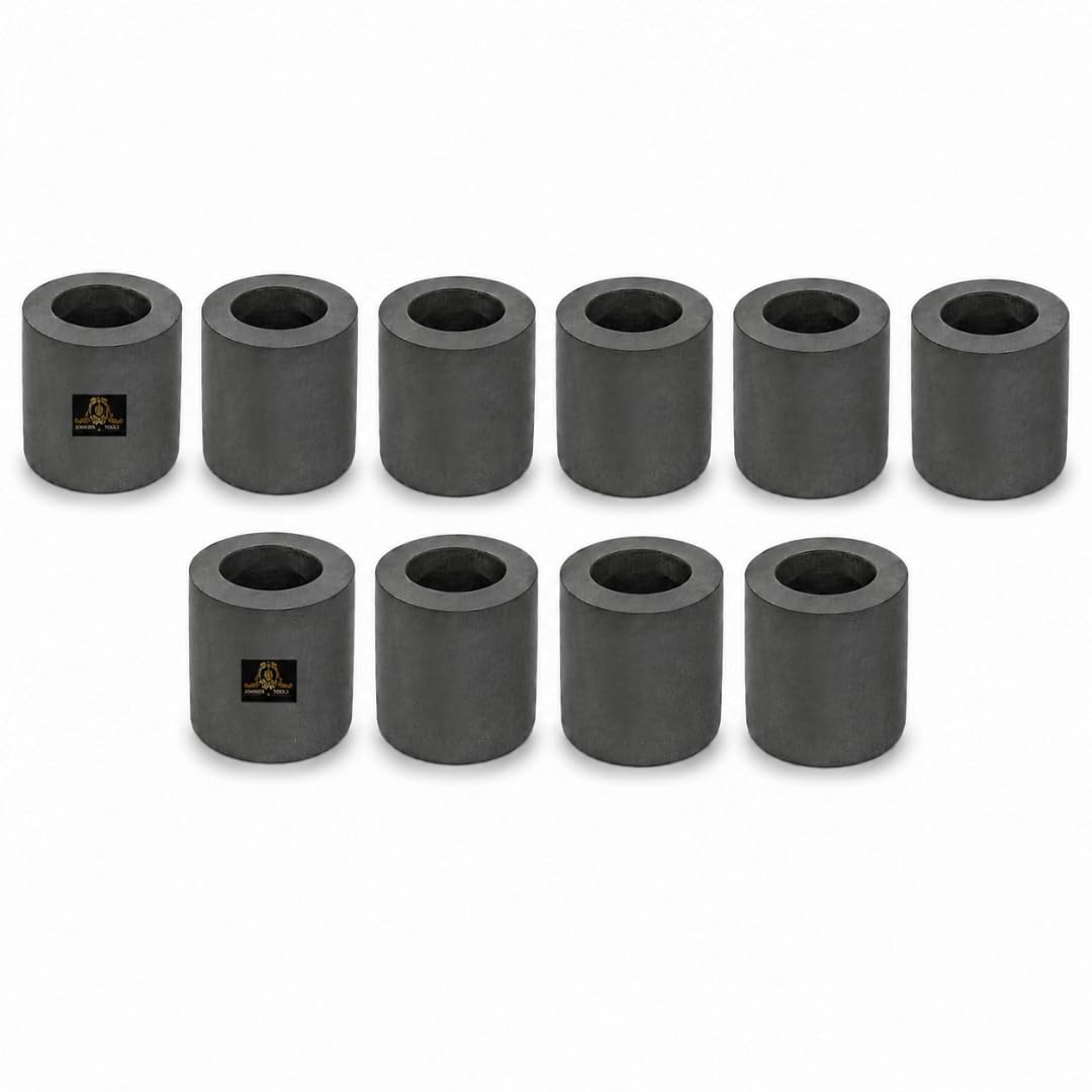 Johnson Tools 40x40mm Carbon Crucible for Casting, Melting, Refining Gold, Silver, Copper, Aluminium, Brass