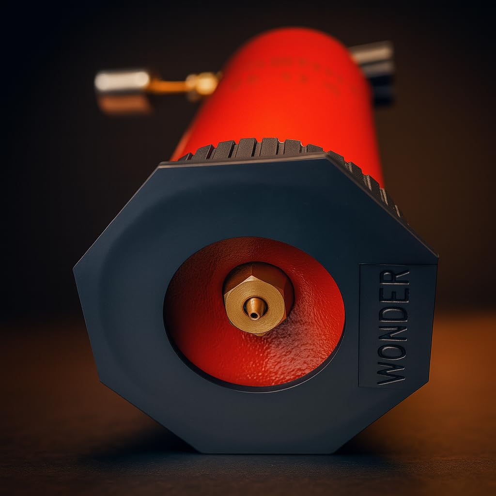 Johnson Tools Wonder Refillable Butane Torch with Adjustable Flame, Piezo Ignition Used as Gold and Silver Soldering, Brazing, Culinary Torch (Gas Not Included)