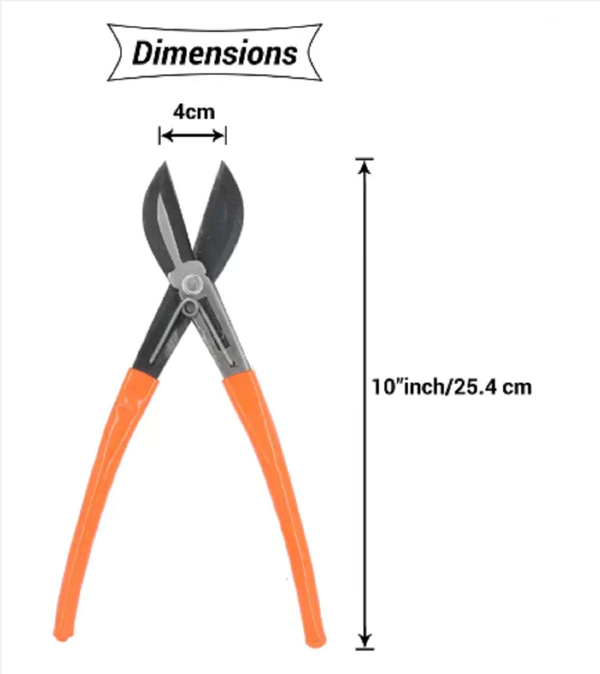 Johnson Tools Heavy Duty Wire and Metal Cutter (10 Inch, Color-Orange)