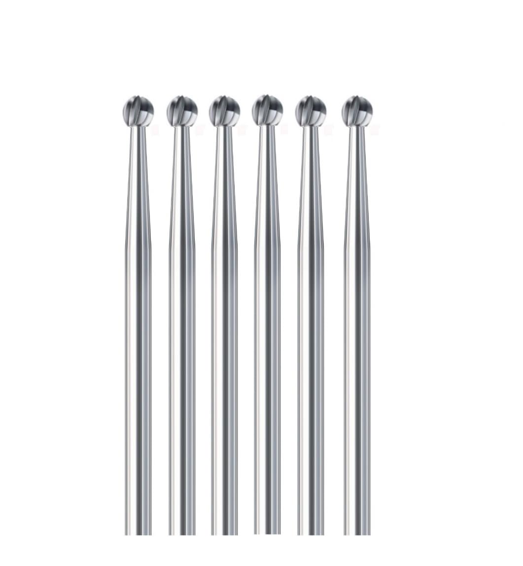Johnson Tools German Round Solitaire Burs for Gold and Silver Jewellery Making Works (Pack of 6, 0.8mm to 2.3mm)