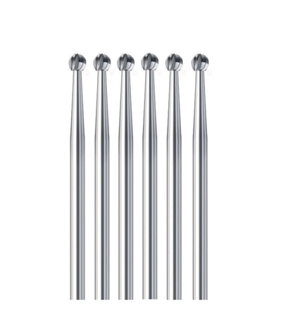 Johnson Tools German Round Solitaire Burs for Gold and Silver Jewellery Making Works (Pack of 6, 0.8mm to 2.3mm)
