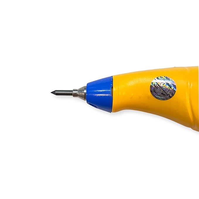 Johnson Tools Kinjal 230 Volts Handy Electric Engraving Pen ABS Plastic Machine with 9 Step Stoke Vibration Adjustment (Color-Yellow)