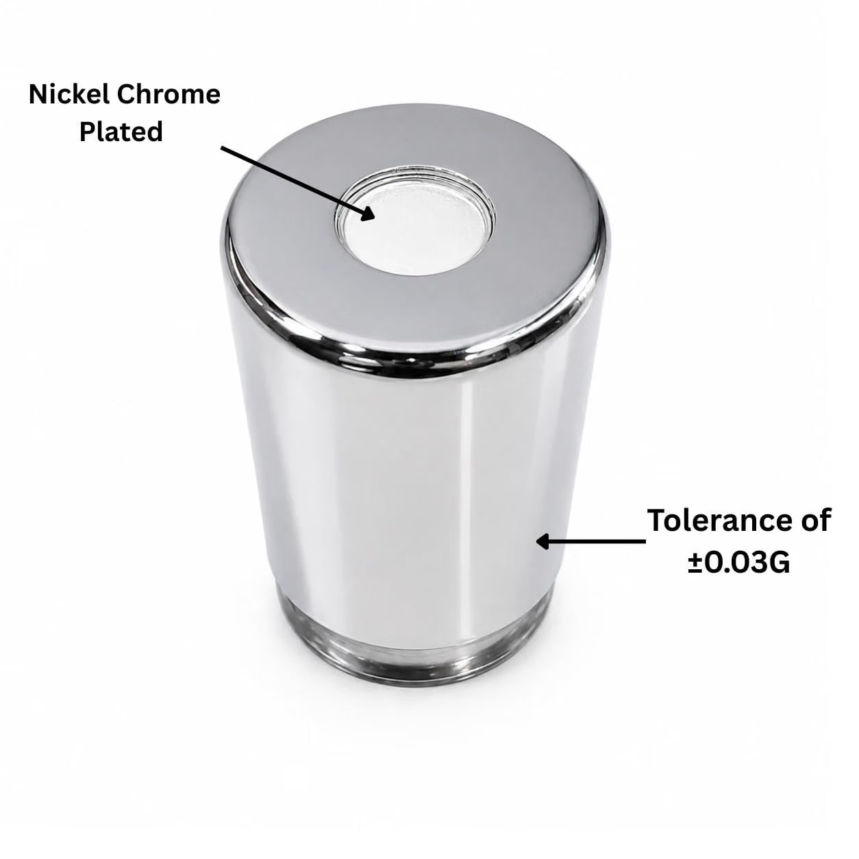 Johnson Tools Steel Weight 200WGT Carbon Steel For Calibration Digital Scale With Chrome Finish