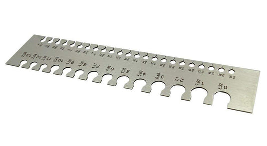 Johnson Tools Kristeel Rectangular Shape S.W.G. Wire Gauge/Sizer in British and Metric (Stainless Steel, Size- 1 to 36)