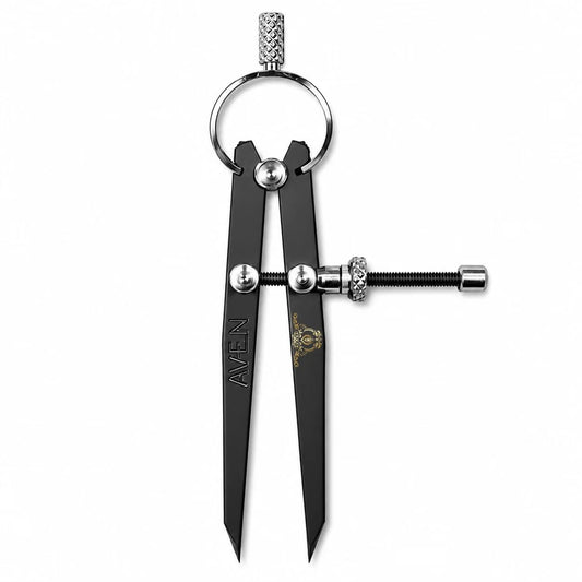 Johnson Tools Aven Spring Adjustable Compass Divider 3" Fine Point Black Powder Coated Precision Measuring for Jewellery Marking, Scribing, Craftsman, Architect, Artist, Carpenter, Model Making