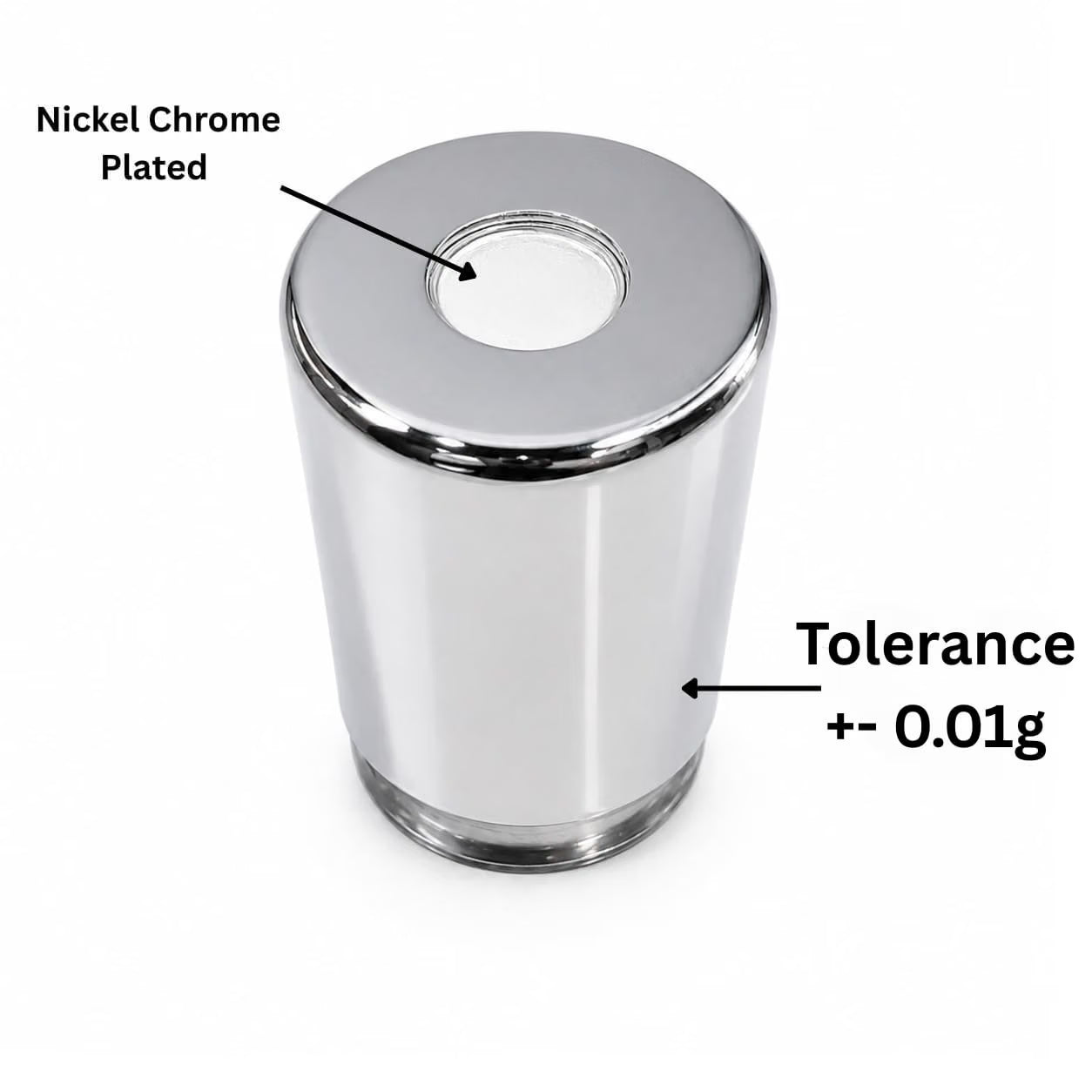 Johnson Tools 100WGT Iron 100gm Mster Calibration Weight Scale with Chrome Finish