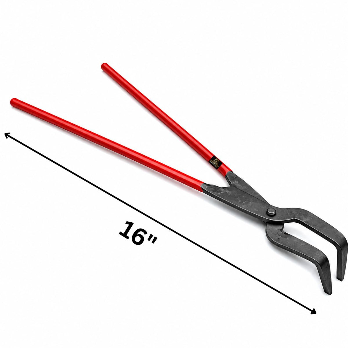 Johnson Tools 16" Plier Sandasi with Bent Mouth to Lift Crucibles at Foundry, Refinery and Casting Plants of Gold, Silver and other Metals