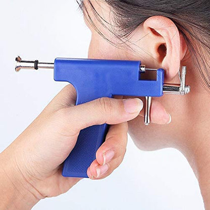Johnson Tools Ear Gun Shots Plastic Instrument with 12 pair Studs for Piercing Ears, Nose & Navel for Jewellery Retailers, Beauty Salons & Home Users