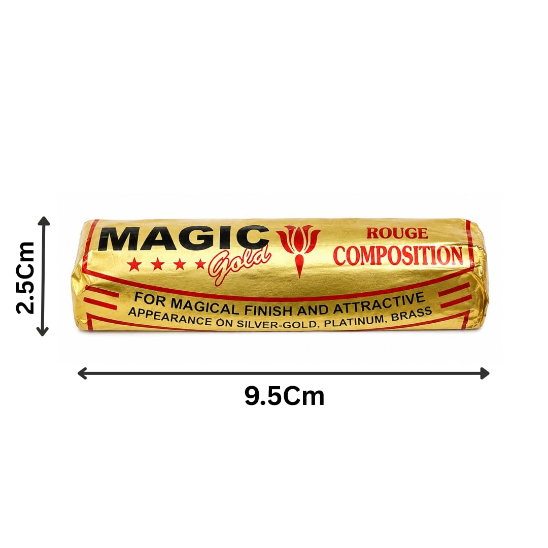 Johnson Tools Metal Polishing Compound Rouge Bar for Polishing, Finishing on Brass, Silver, Gold, Platinum (Size - Small)
