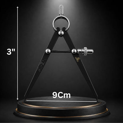 Johnson Tools Aven Spring Adjustable Compass Divider 3" Fine Point Black Powder Coated Precision Measuring for Jewellery Marking, Scribing, Craftsman, Architect, Artist, Carpenter, Model Making