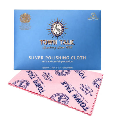 Johnson Tools Silver Polishing Cloth (Town Talk) with Anti-Tarnish Protection (Size 12.5X17.5 cm)