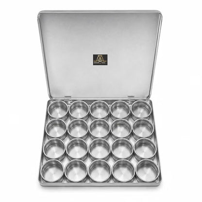Johnson Tools Multi Utility 20 Removable Round Small Aluminum Containers or Storage Box Organizer